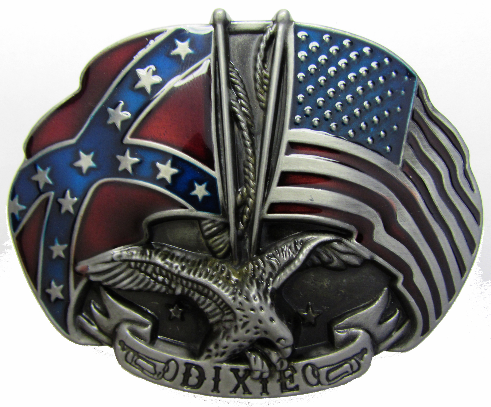 Dixie CSA/USA Flags Belt Buckle Belt Buckles