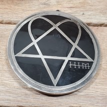 H.I.M. or HIM gothic rock band Heartagram round emblem Belt Buckle 2005 ... - $24.70