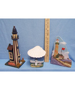 Lot of 3 Nautical Decor w Lighthouses Shells Ocean - $13.16