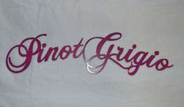 18 1/4 x 4 1/2 Pinot Grigio Pino Wine Metal Bar Wall Steel Sign in Bright PINK image 3