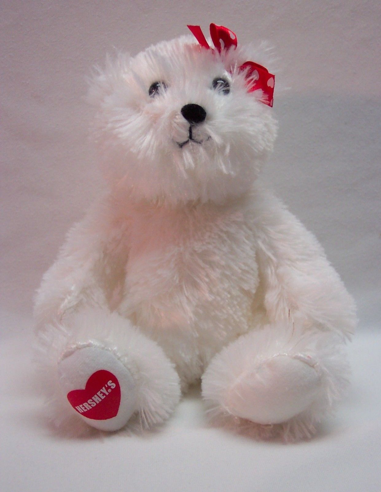 Galerie HERSHEY'S KISSES WHITE & RED TEDDY BEAR 6" Plush Stuffed Animal Toy Gund