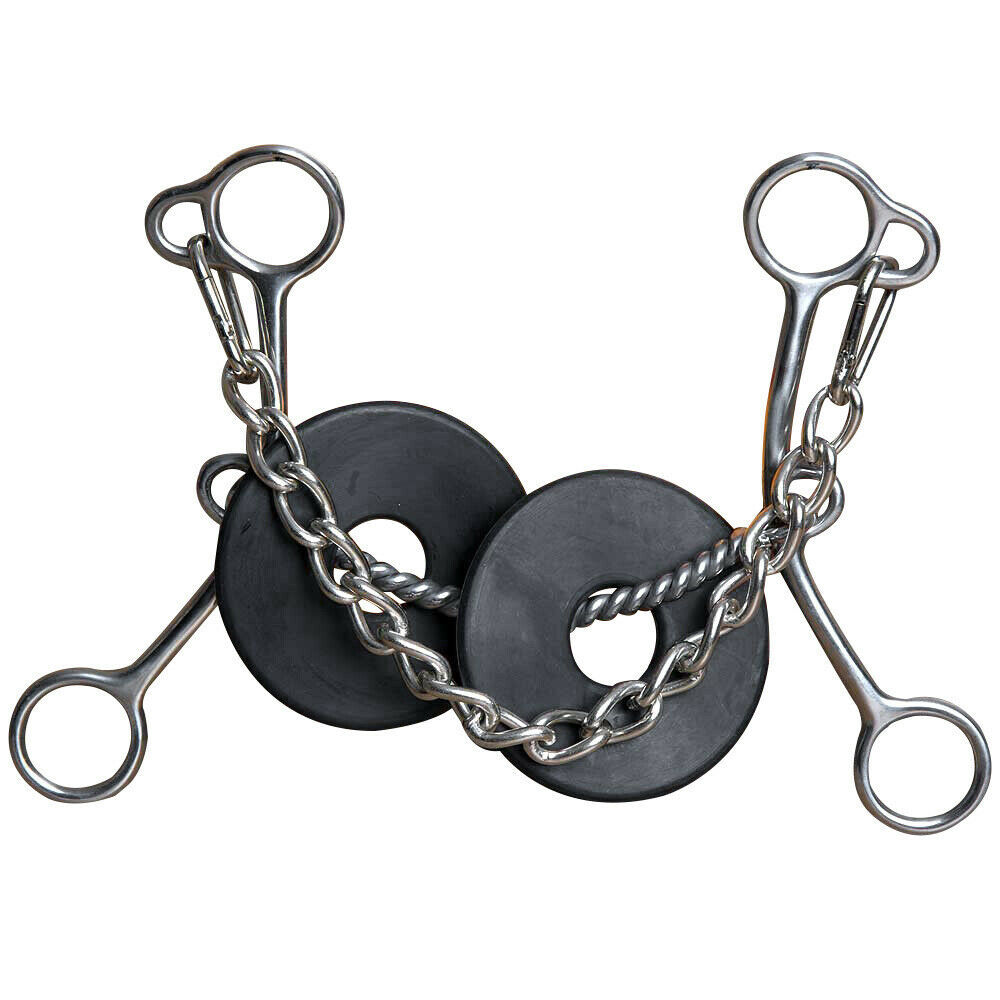 7" HILASON WESTERN GUARDS TWISTED WIRE HORSE MOUTH SHANK BIT U3281 Bits