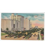 Vintage Postcard Royal Palms Along Biscayne Boulevard Miami Florida Hote... - $6.92