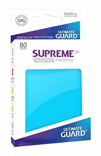 Supreme UX Card Sleeves (80 Piece), Light Blue, Standard Size