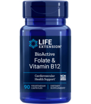 Life Extension Bioactive Folate & Vitamin B12 90 Veg Caps - $30.86