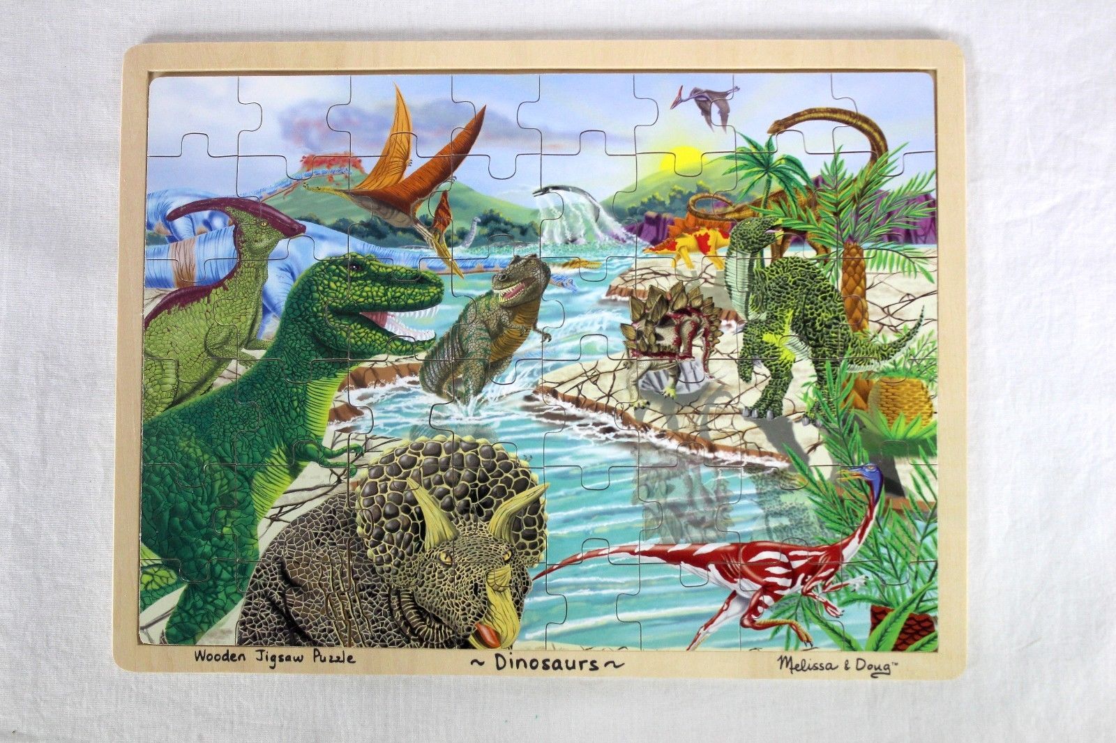 melissa and doug wooden dinosaur puzzle