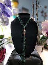Green & Pink Beaded Necklace - $20.00