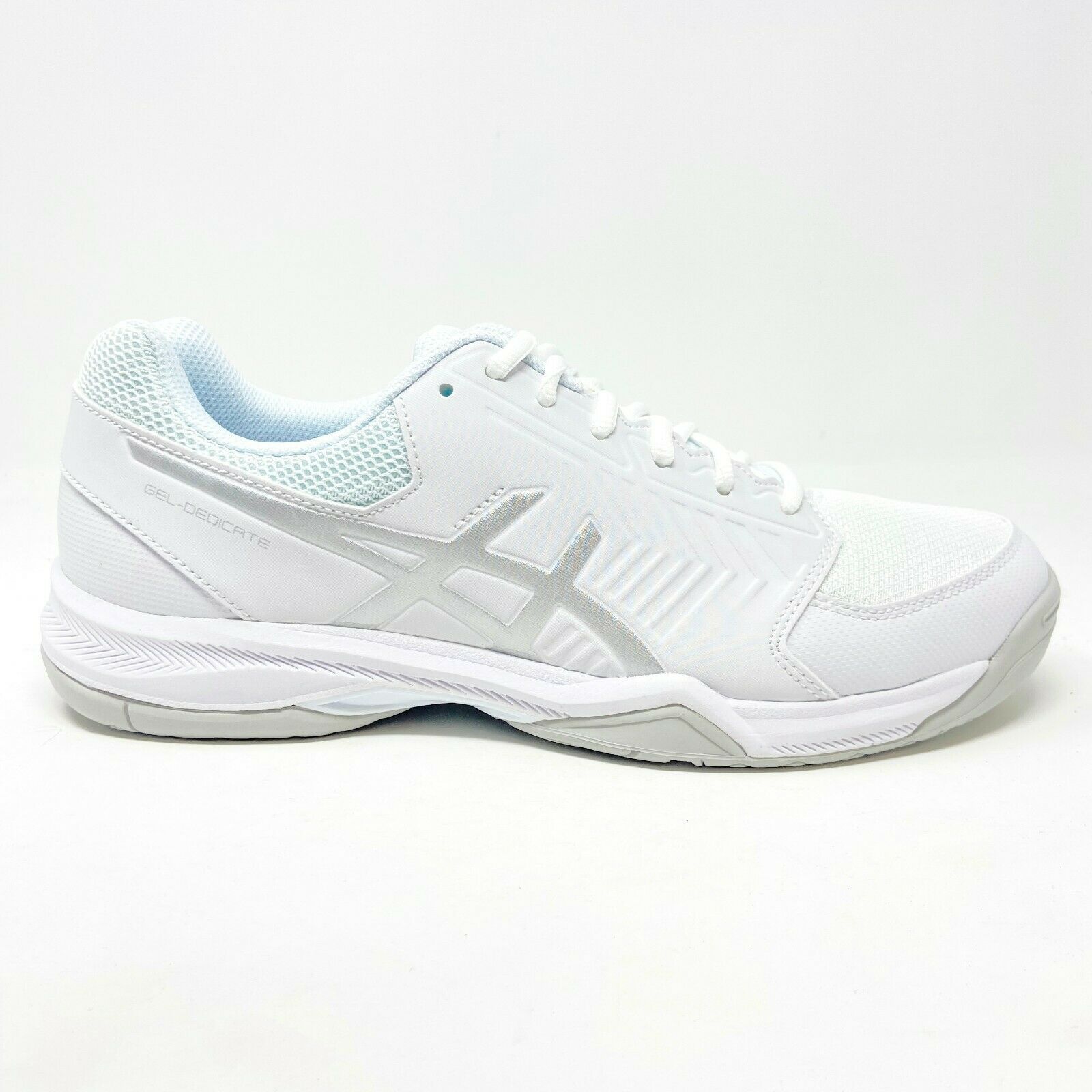 Asics Gel-Dedicate 5 White Silver Womens Tennis Shoes E757Y 0193