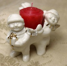 Mikasa Holiday Elegance FK001 Christmas Snowman Tealight Porcelain Candle Holder - $17.80