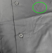 Berlioni Italy Men's French Convertible Cuff Charcoal Dress Shirt w/Defect XL image 3