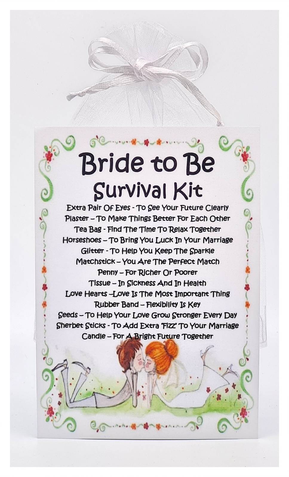 Bride to be Survival Kit Unique, Fun Novelty Wedding Gift & Keepsake