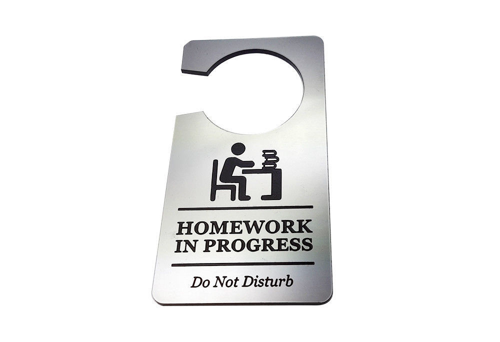 homework in progress sign