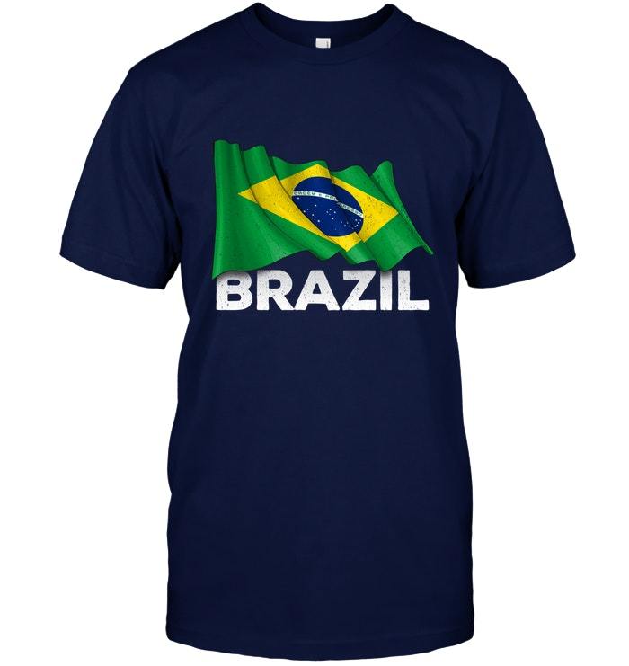 Brazil T shirt With Brazilian Flag - T-Shirts