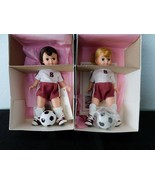  (2) Brunette & Blond SOCCER BOYS  8" Dolls  Madame Alexander Sports Collection - $38.61