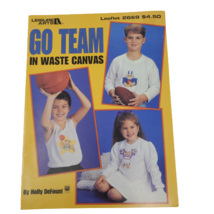 Go Team in Waste Canvas Cross Stitch Patterns Leisure Arts Leaflet 2669 ... - $5.99