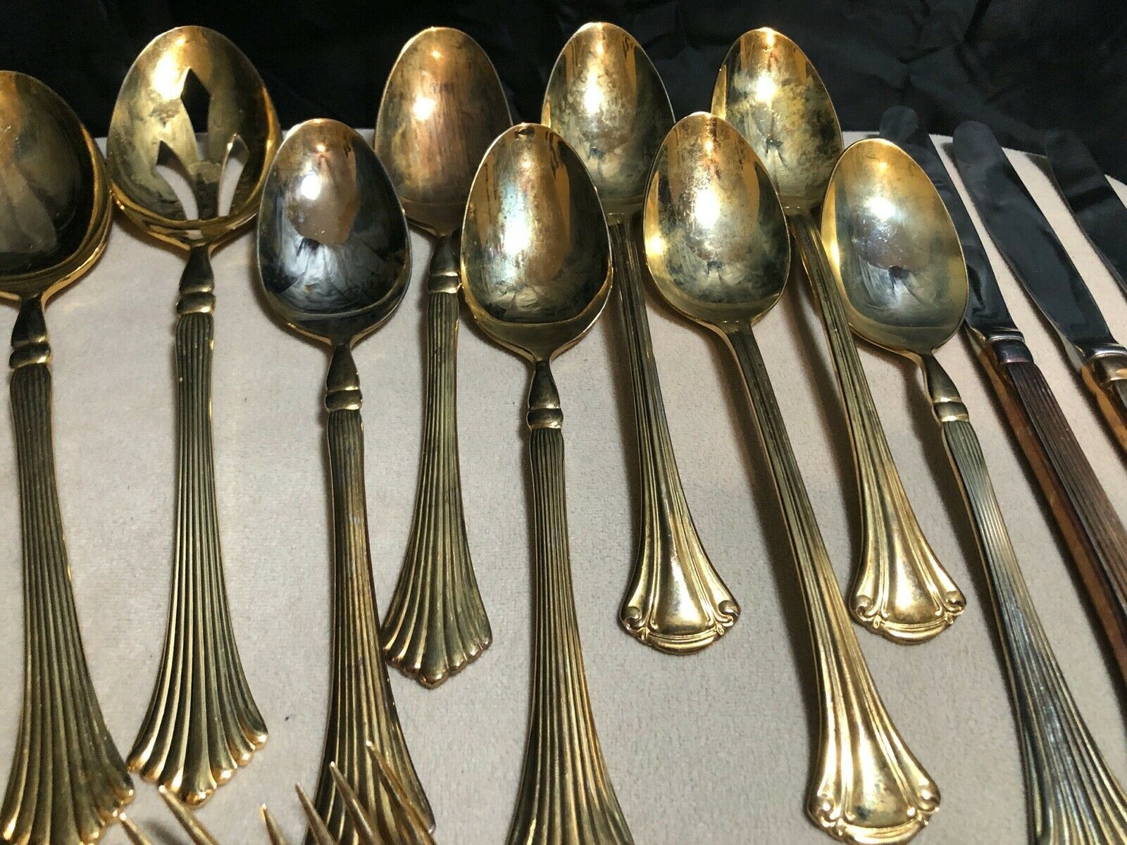 Vintage Royal Gallery Flatware 25 PIECE SET WITH WOODEN BOX Flatware