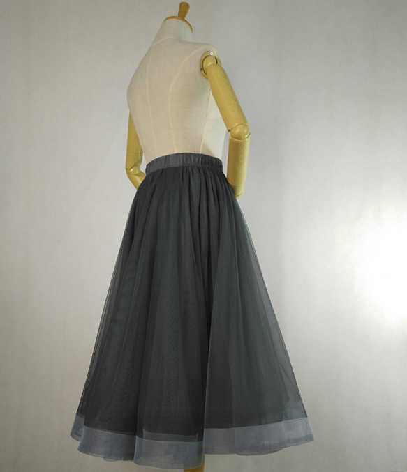Womens Midi Rust Skirt Layered Rustic Tulle Skirt Outfit Ruffle Midi ...