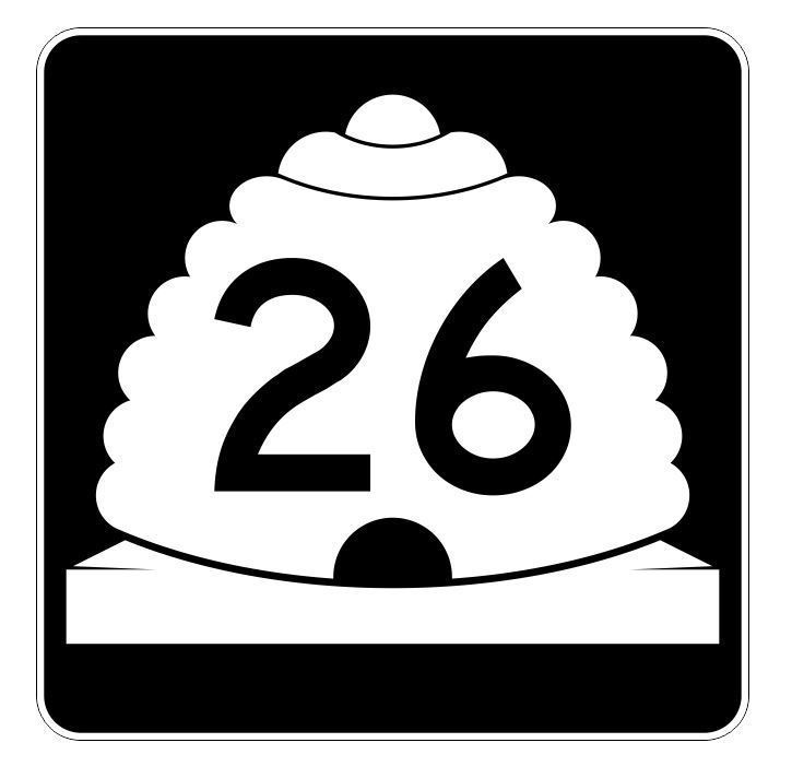 Utah State Highway 26 Sticker Decal R5371 Highway Route Sign - $1.45 - $15.95
