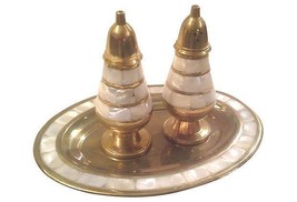 Brass mother of pearl fanciful shaker set of 3 angle thumb200