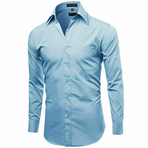 Omega Italy Men's Long Sleeve Regular Fit Lt. Blue Dress Shirt w/ Defect - 2XL image 2
