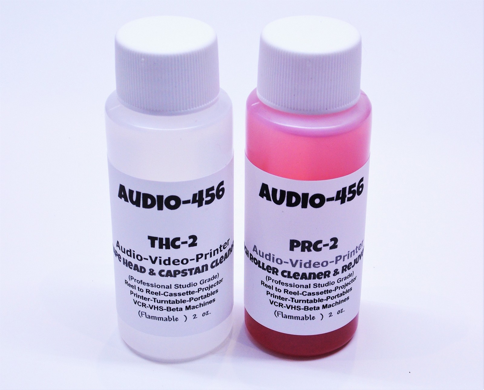 Audio 456 THPR2 (1) 2 oz Tape Head & (1) 2 0z Pinch Roller Cleaner