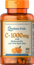 Puritan's Pride Vitamin C-1000 mg with Bioflavonoids 100 Caplets Columbus Day - $24.68