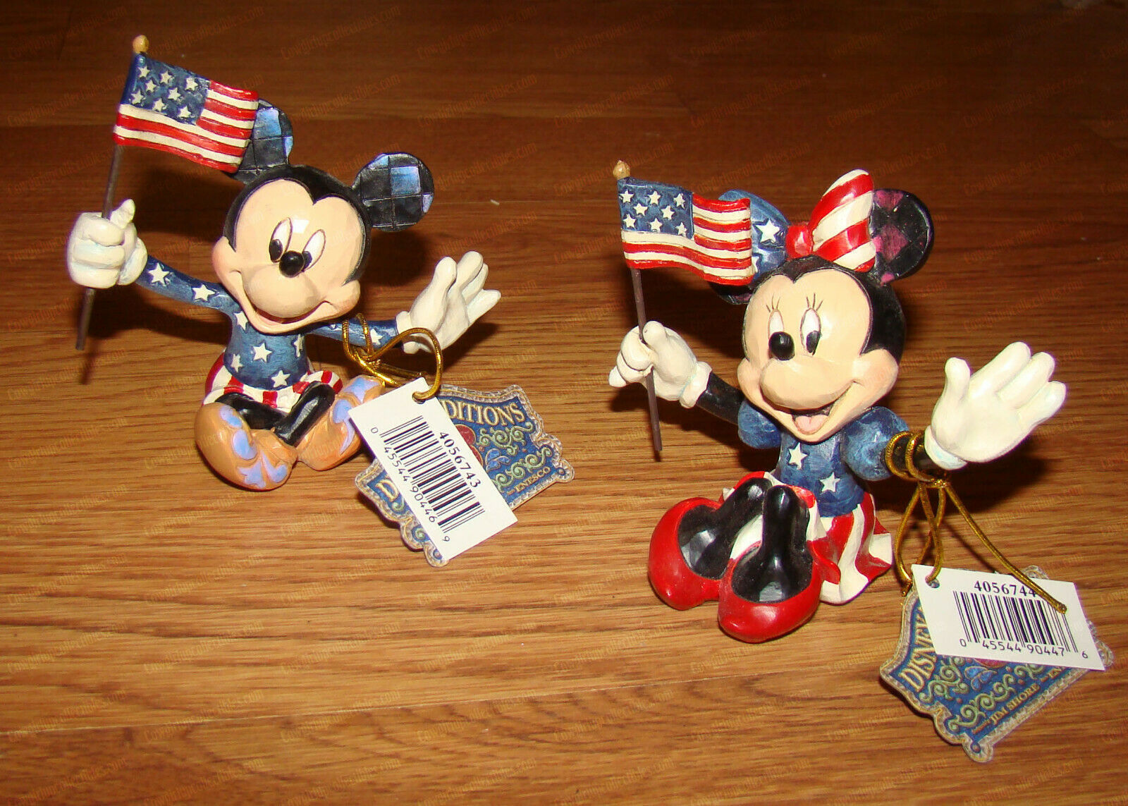 Patriotic Mickey & Minnie Mouse, Disney Traditions by Jim Shore, 4056743 4056744