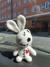 Crochet zombie rabbit car accessories - zombie bunny - crochet halloween... - $25.83