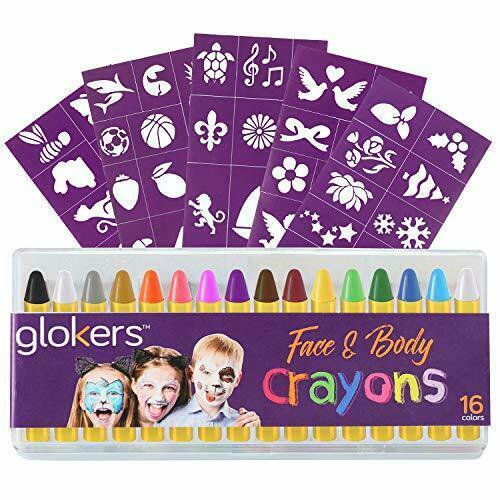 16 Piece Face & Body Crayons Washable Paint Sticks Sweat Proof Painting Markers