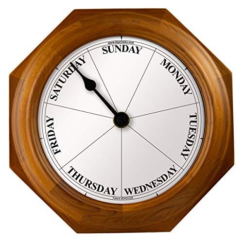 Dayclocks Classic Day Of The Week Fun Retirement T Oak Wall Clock 9