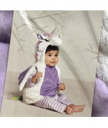 Unicorn Halloween Costume Sz 6-12 Months Hyde &amp; Eek Purple Plush Vest Ho... - $13.76