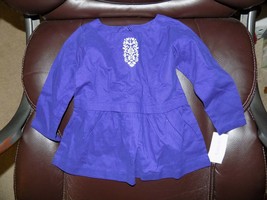 Carter’s Purple Long sleeve W/Embroidered White Flowers Shirt Size 18 Months NEW - $15.66
