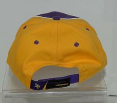NFL Minnesota Vikings Football Gold Purple Pre Curved Bill Adjustable Hat image 3