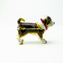 Dog Faberge Trinket Box Handmade by Keren Kopal Austrian  Crystals - $51.30