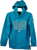 Reebok Youth San Jose Sharks Stitch &#39;Em Up Pullover Hoodie BLUE - MEDIUM... - $27.71