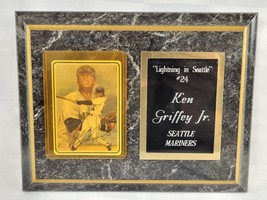 KEN GRIFFEY JR LIGHTNING IN SEATTLE PLAQUE BASEBALL WALL DECOR SPORT MEM... - $29.99
