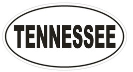 Tennessee Oval Bumper Sticker or Helmet Sticker D2343 State Euro Oval - $1.39+