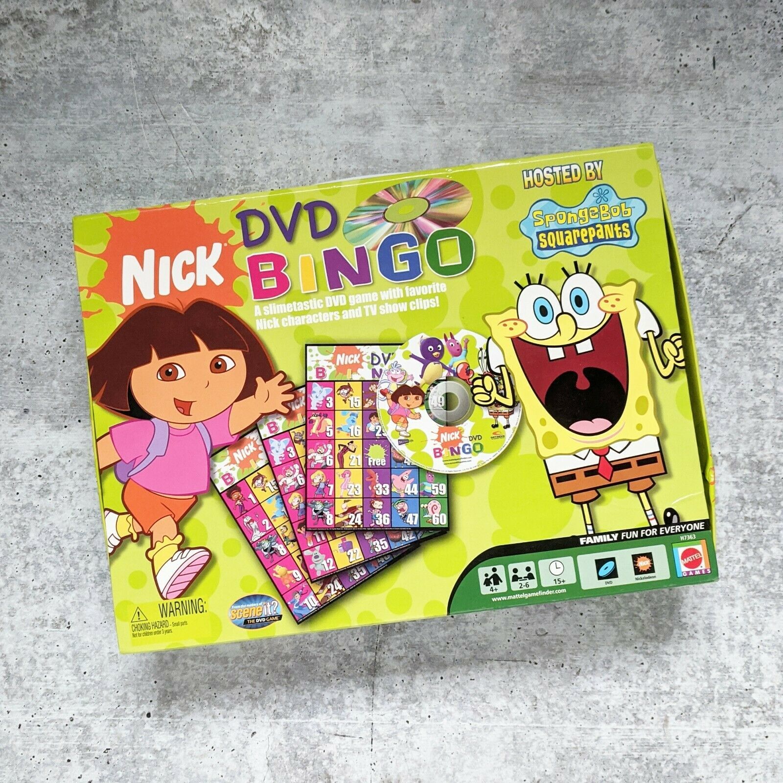 Nickelodeon Nick DVD Bingo Game. Ages 4+, 2-6 players, nearly complete ...