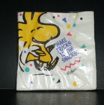 Vintage Unopened Package of 16 Hallmark 1980s Woodstock Peanuts Paper Napkins - $6.99