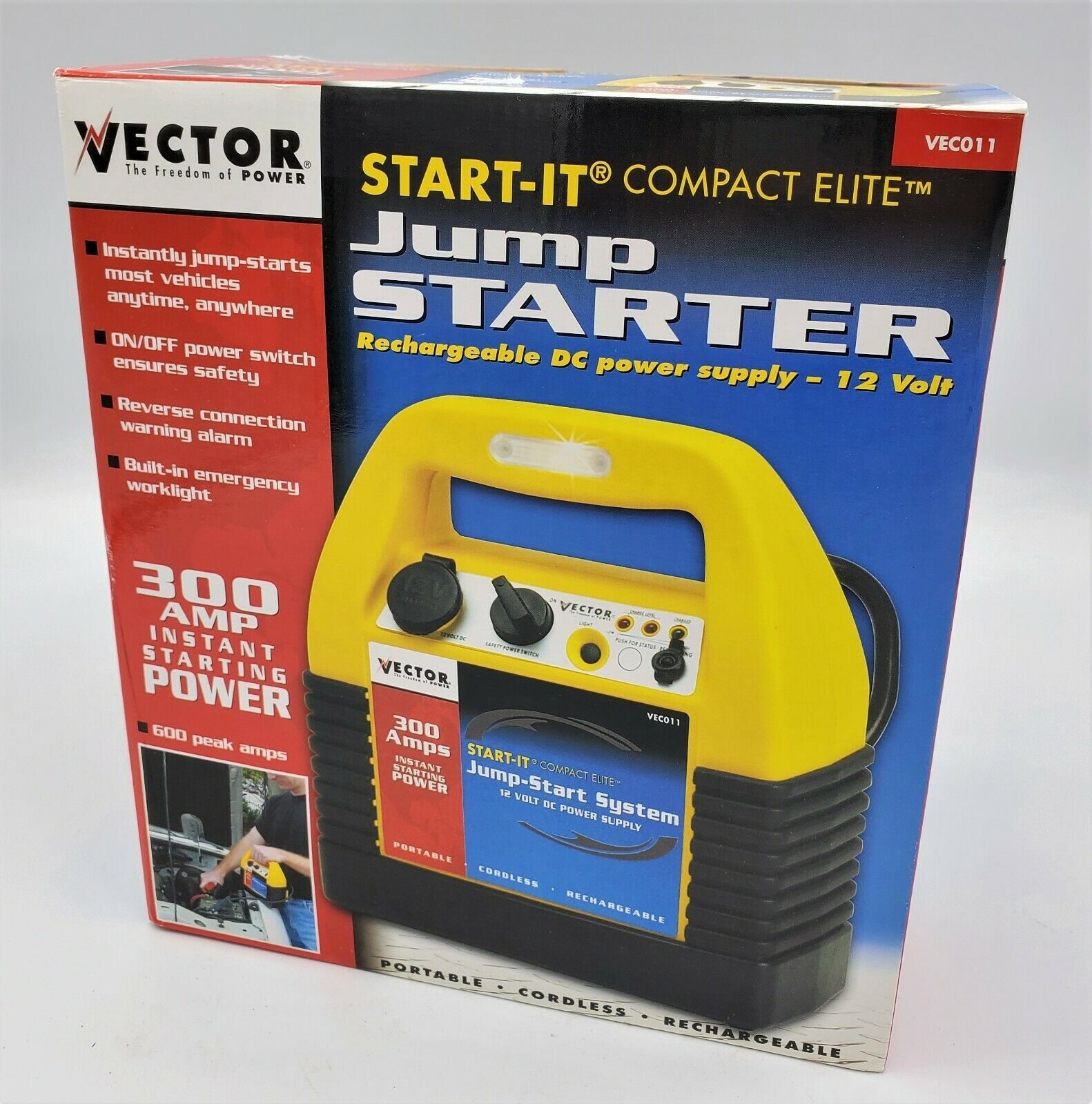 Vector Jump Starter 300 AMP Instant Starting Power Battery Jumper