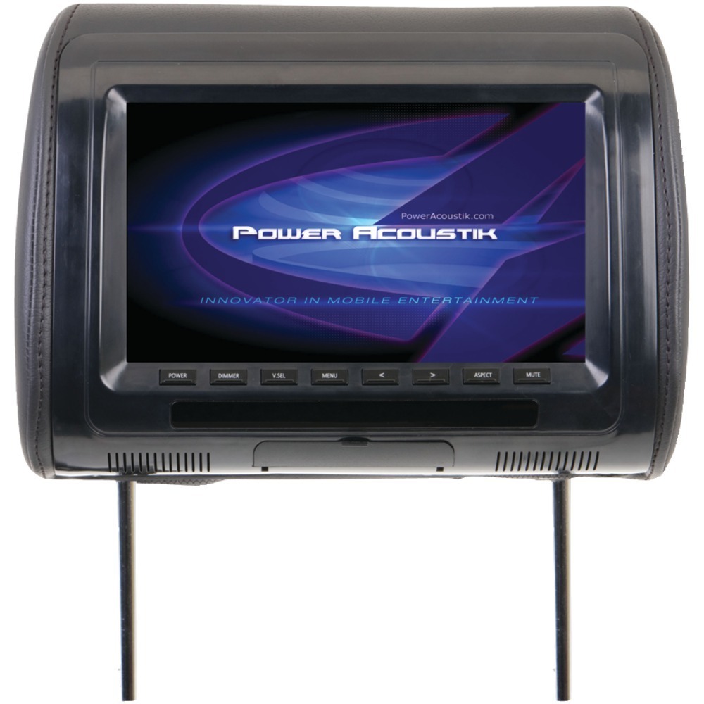 Power Acoustik Universal Headrest Monitor With Ir Transmitter & 3