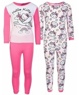 Hello Kitty Little Girls Pink 4-Pc. Printed Cotton Pajamas Set, 4 - $32.08