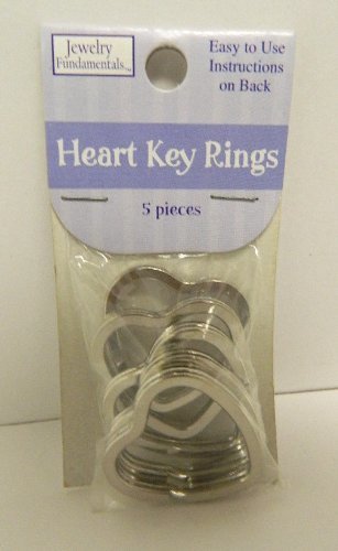 Jewelry Fundamentals Heart Key Rings (5 Pieces)