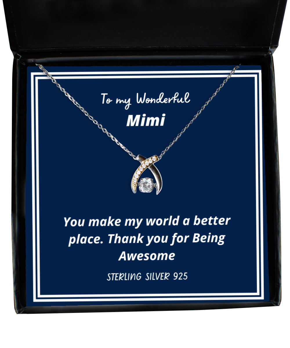 To my Mimi,  Wishbone Dancing Necklace. Model 64035