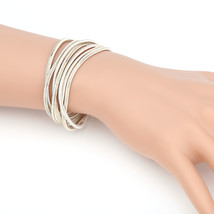 Gold Tone With White Overlay Multi Strand Bracelet-United Elegance - $34.99