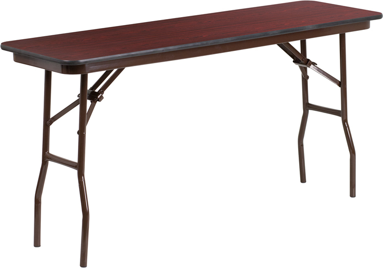 18x60 Mahogany Training Table YT-1860-HIGH-WAL-GG
