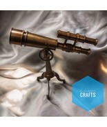 Vintage Style Double Barrel Nautical Antique Brass Telescope With Tripod... - $59.84