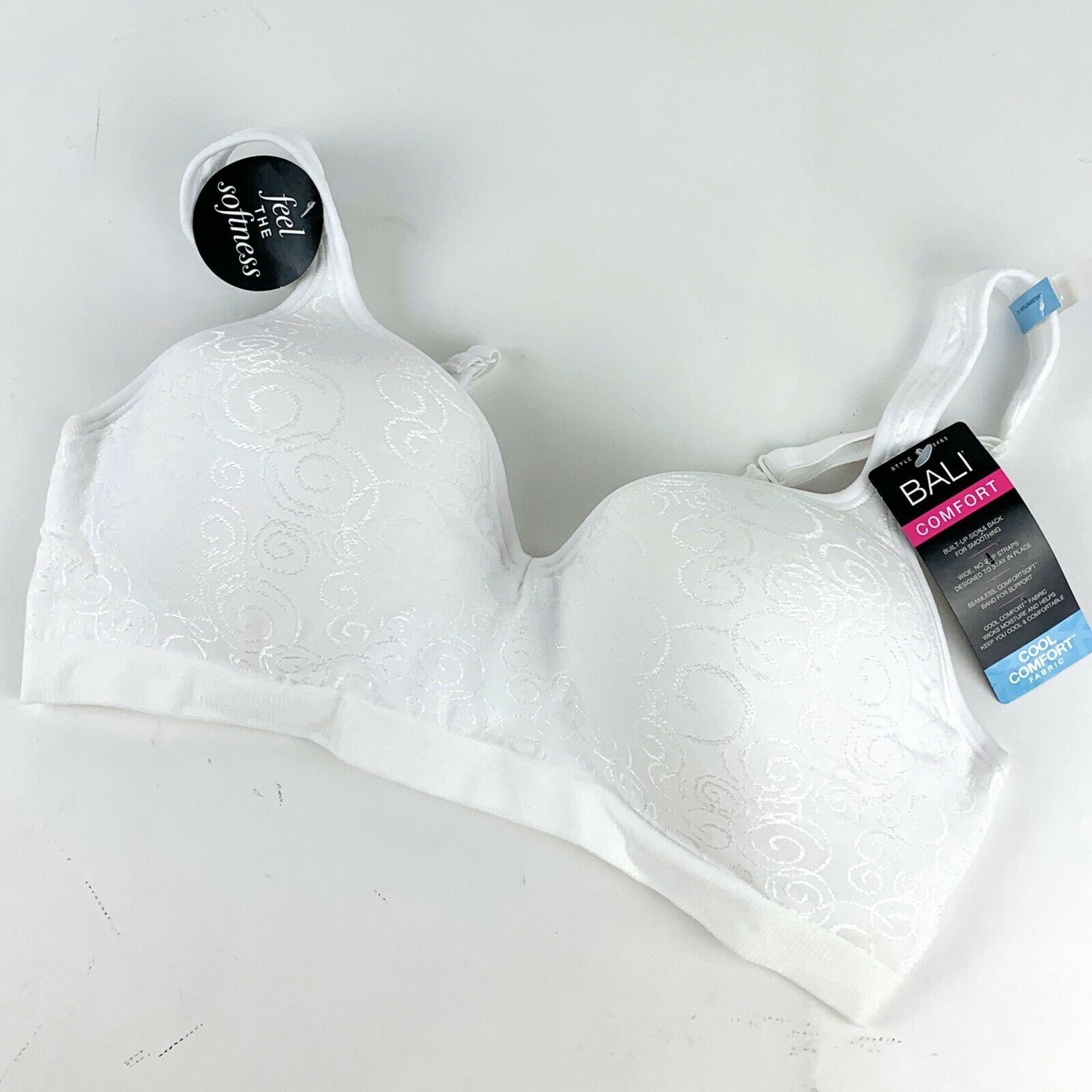 BALI Comfort Revolution WireFree Bra 3463 Black 42B White 38C New