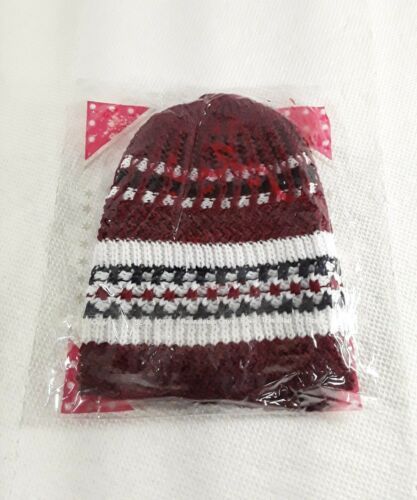 Adult Handmade Crochet Skull Cap Kufi Beanie Hat Black and Orange Harley Bikers  