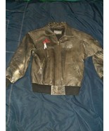 Womens S Brown Motorcycle Wilsons Leather Biker Jacket Harley Patches Fr... - $79.99